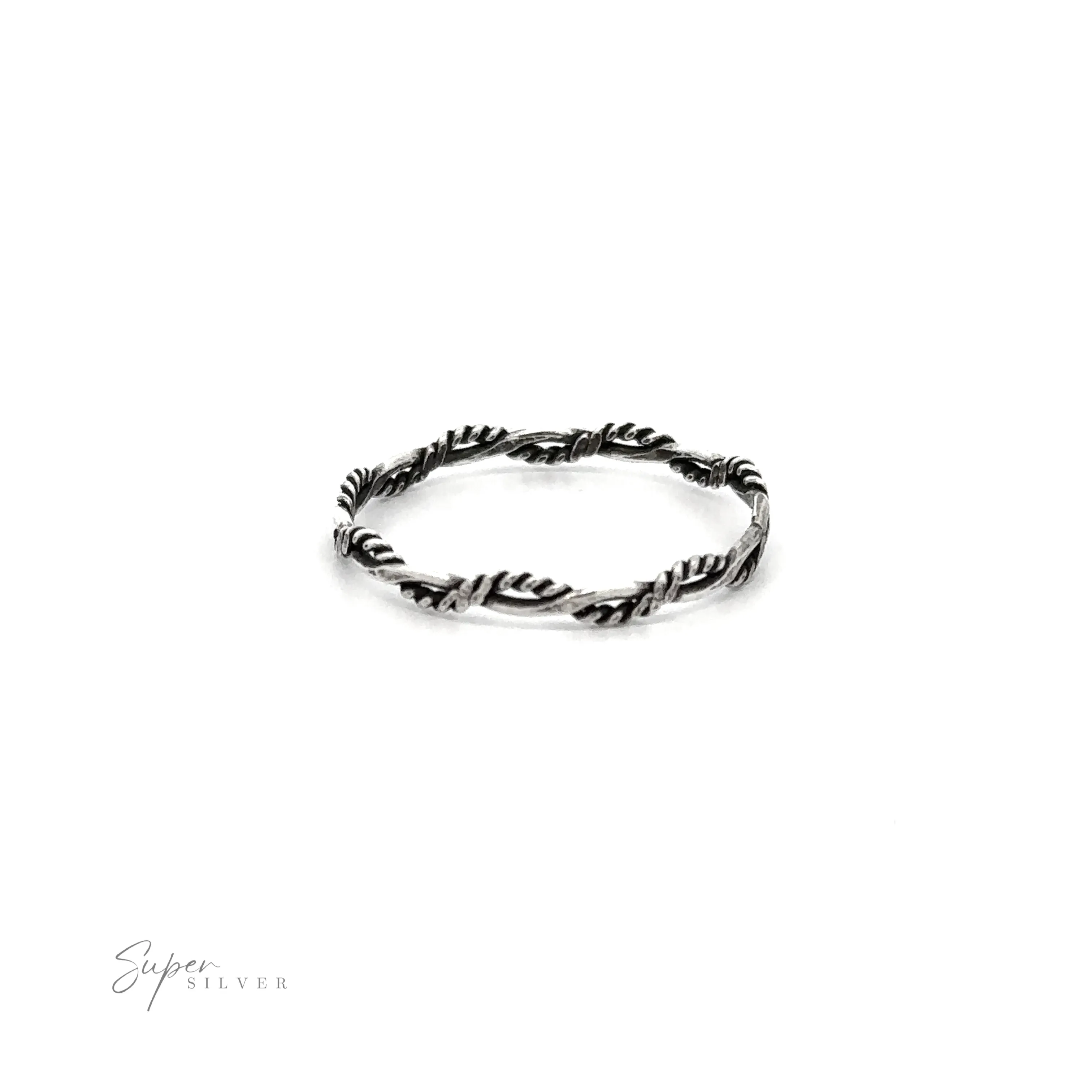 Tiny Twisted Rope Band Ring