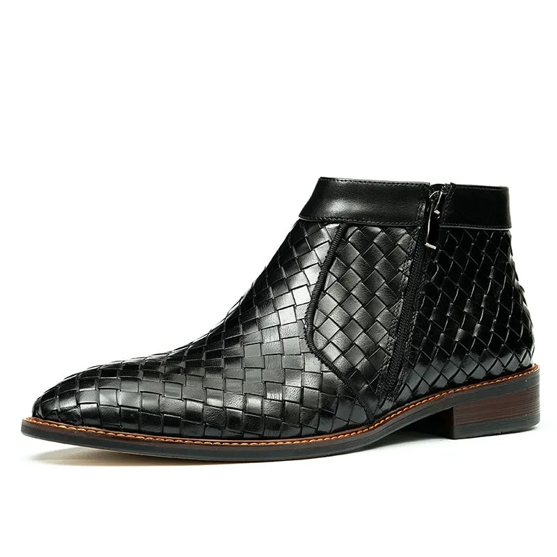 UrbanGlide Alligator Pattern Ankle Boots for Men