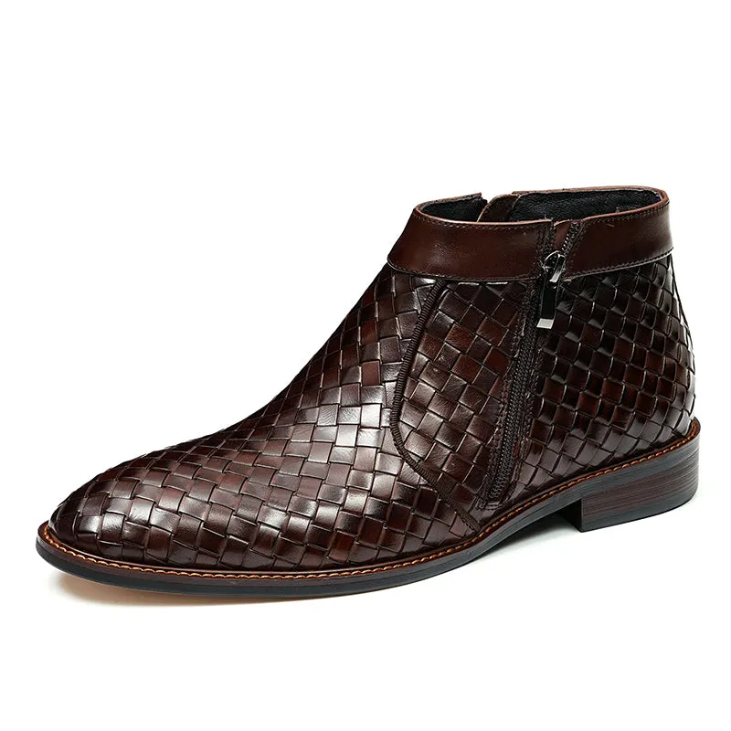 UrbanGlide Alligator Pattern Ankle Boots for Men