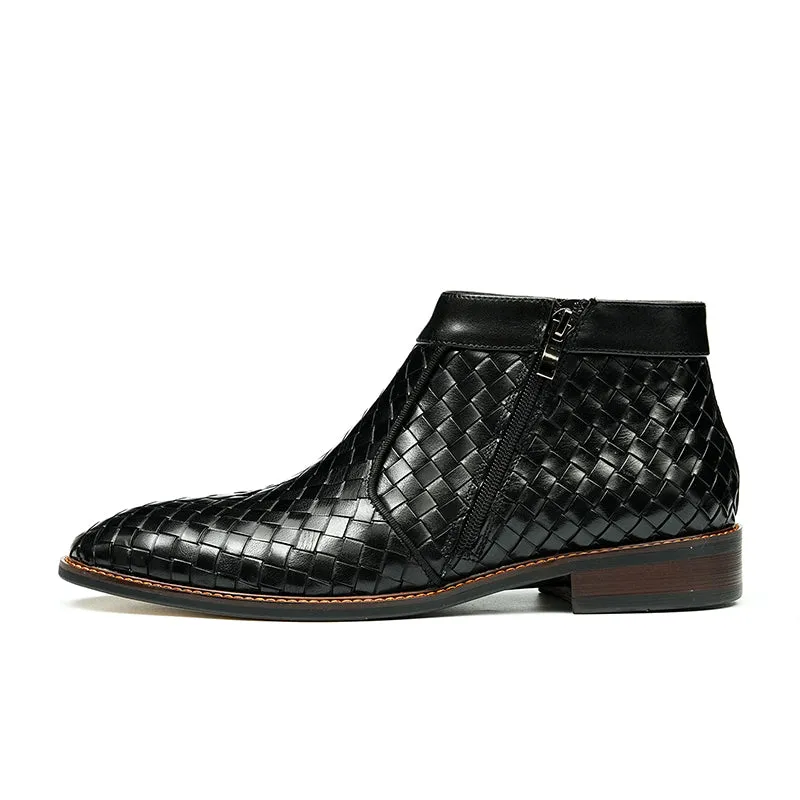 UrbanGlide Alligator Pattern Ankle Boots for Men