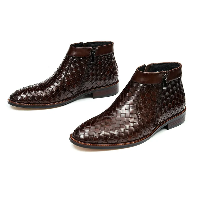 UrbanGlide Alligator Pattern Ankle Boots for Men