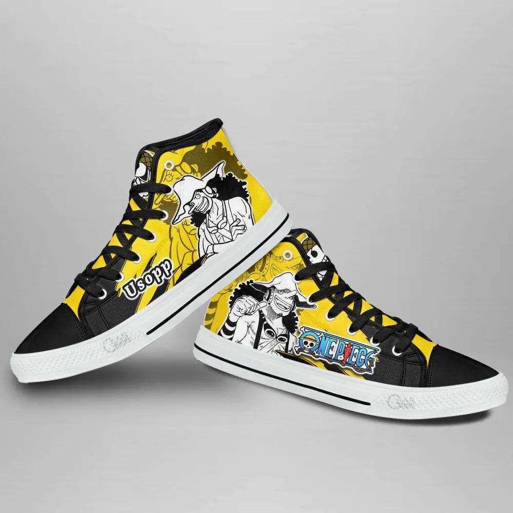 Usopp High Top Shoes OP Custom Anime Sneakers Mix Manga