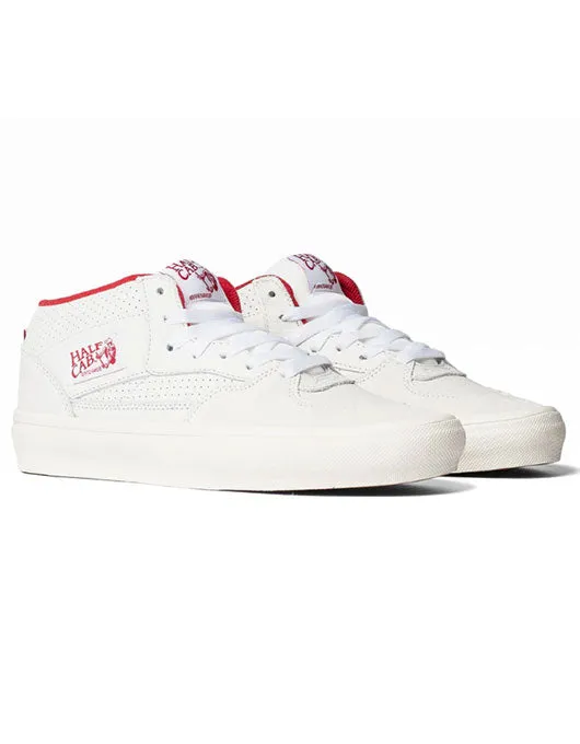 Vans Skate Half Cab Shoe | Vintage White/Red