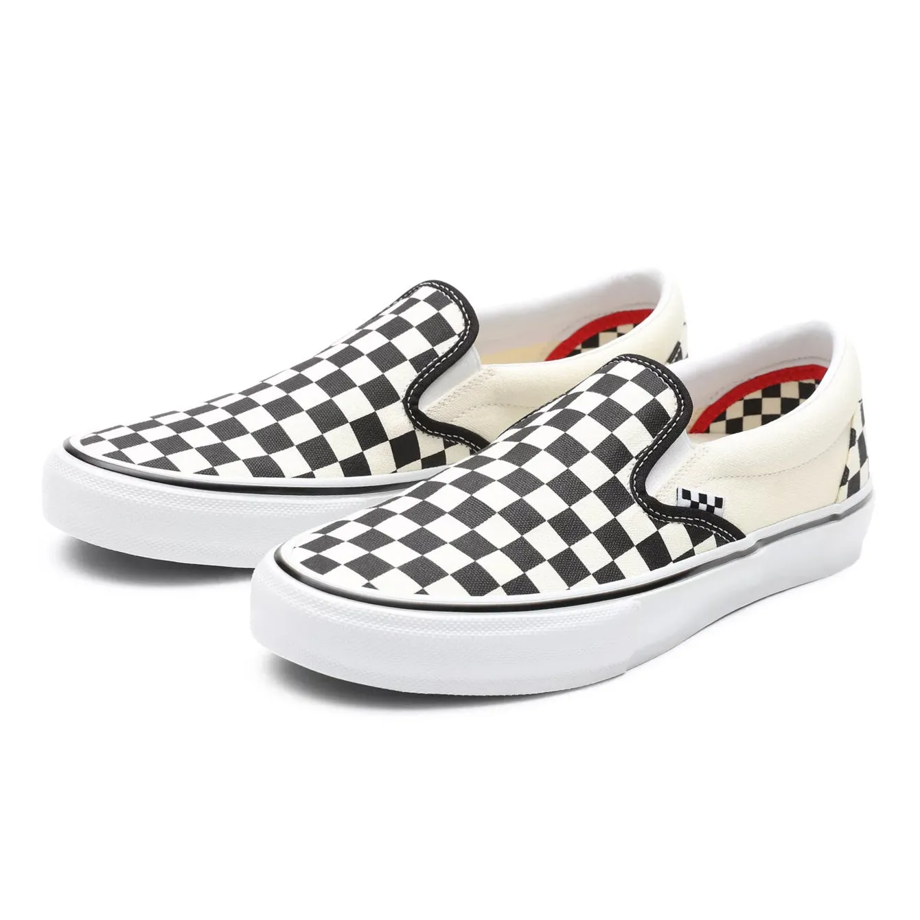 Vans Skate Slip On Shoes - Black/White Checkerboard