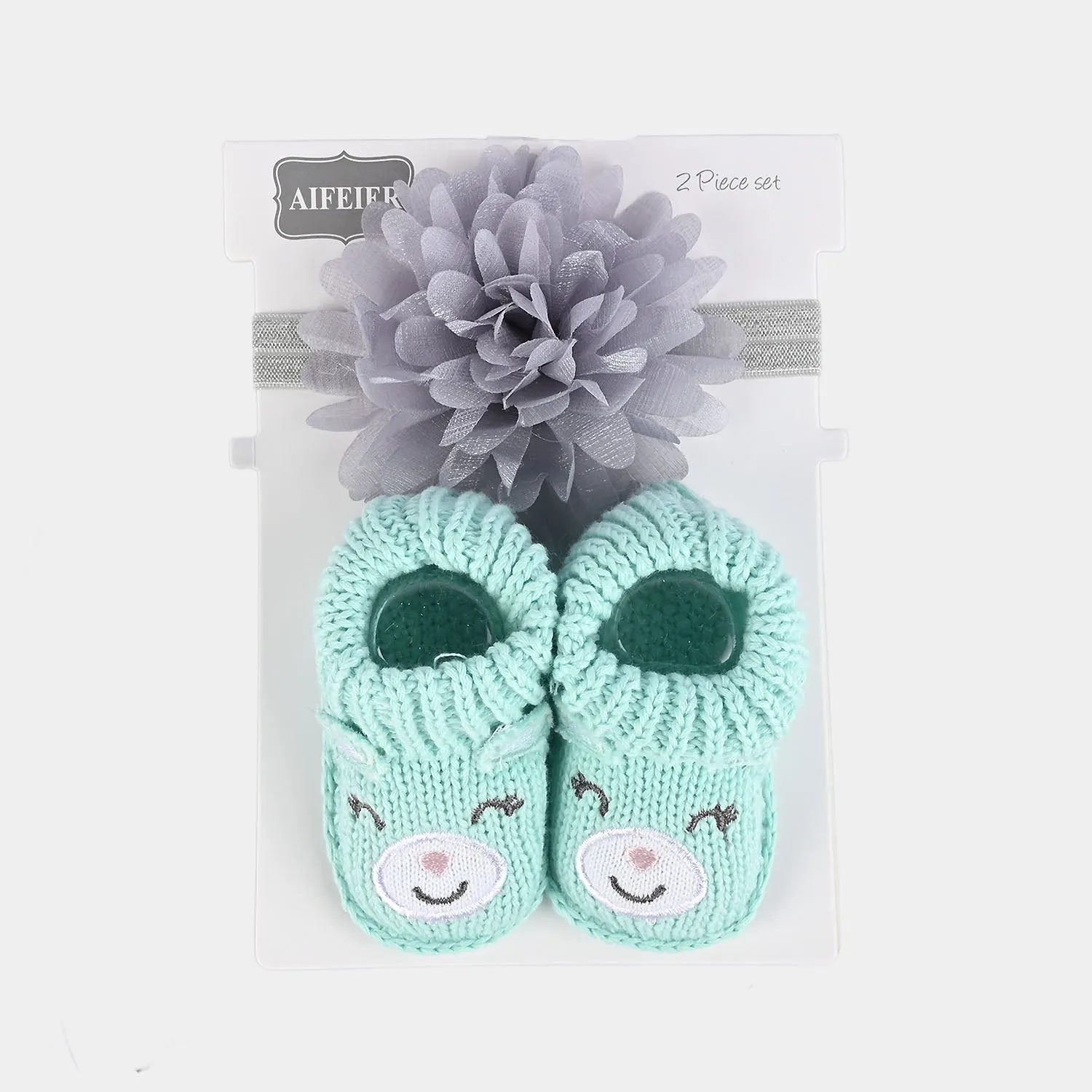 Woolen Baby Socks/Shoes With Ribbon | 0-6M