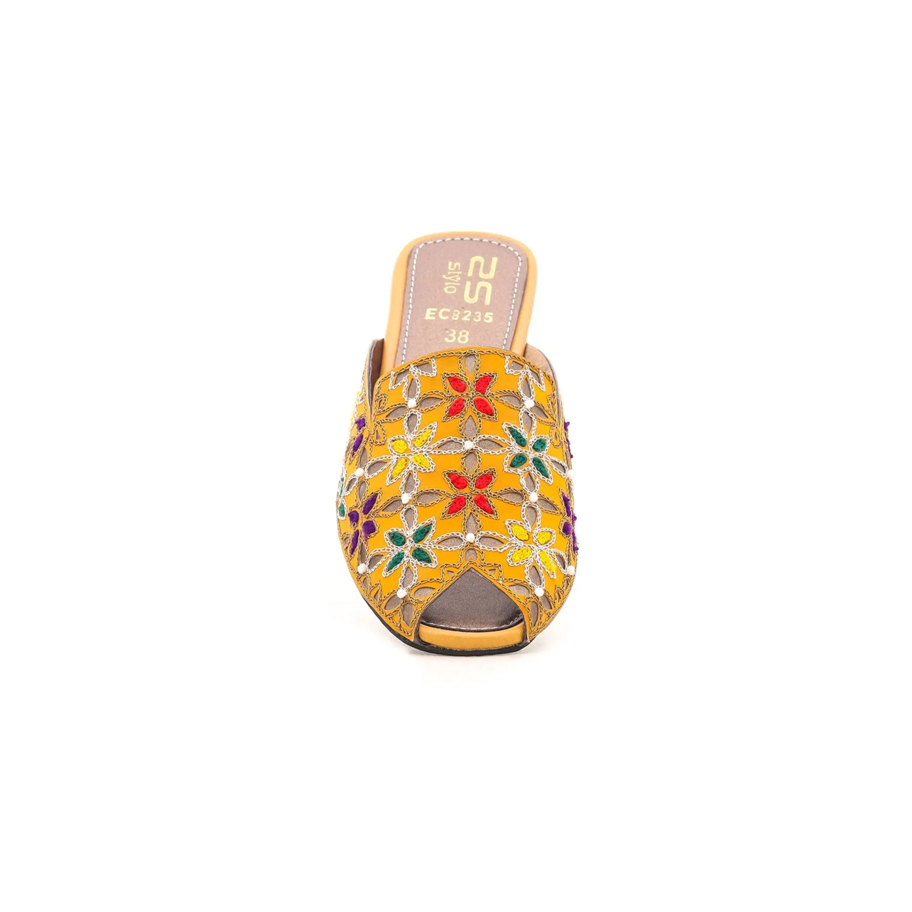 Yellow Fancy Khusa Slipper EC8235